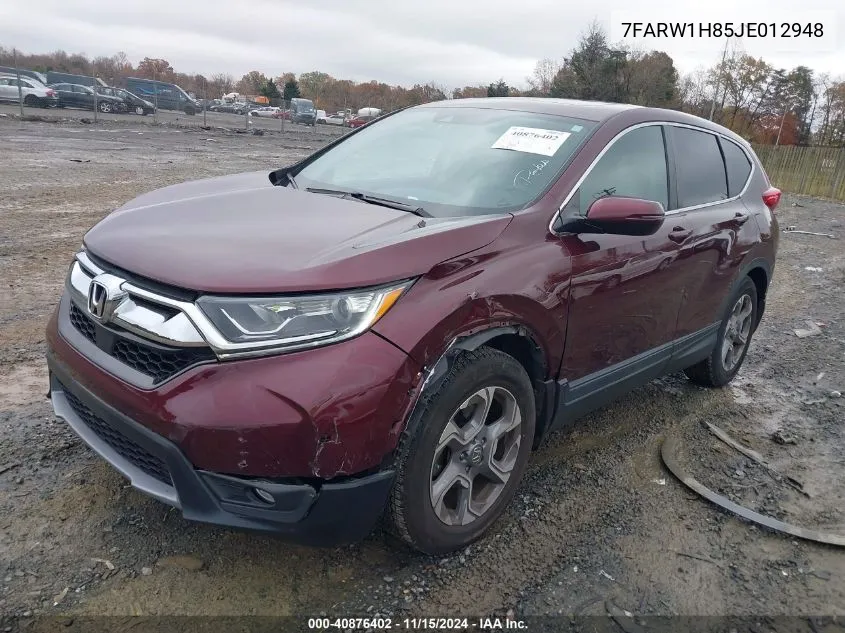 2018 Honda Cr-V Ex-L/Ex-L Navi VIN: 7FARW1H85JE012948 Lot: 40876402