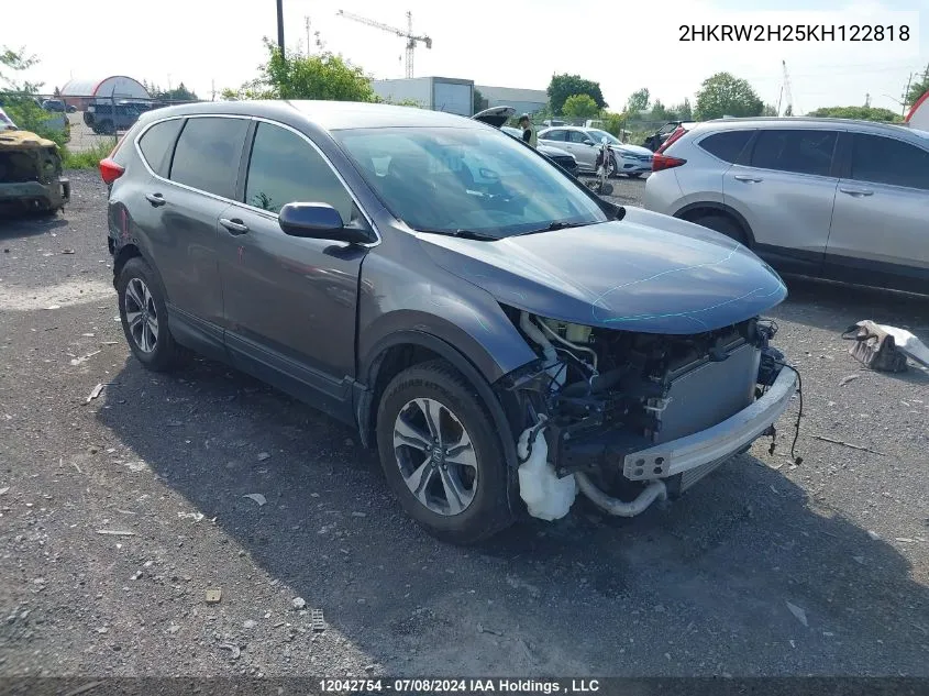 2019 Honda Cr-V VIN: 2HKRW2H25KH122818 Lot: 12042754