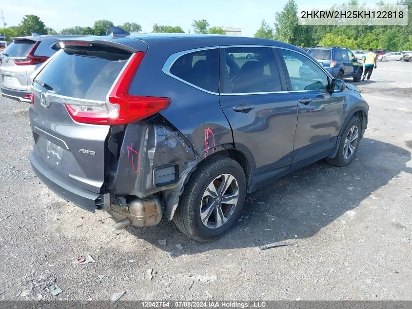 2019 Honda Cr-V VIN: 2HKRW2H25KH122818 Lot: 12042754