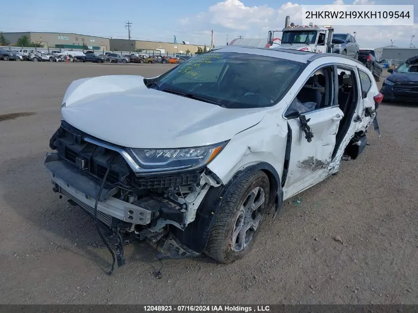 2019 Honda Cr-V Touring VIN: 2HKRW2H9XKH109544 Lot: 12048923