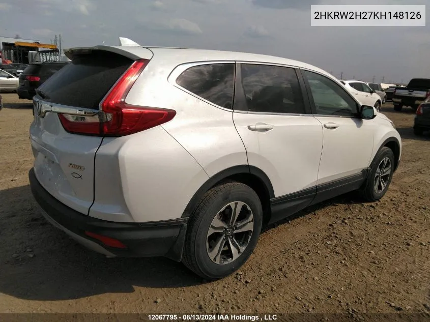 2HKRW2H27KH148126 2019 Honda Cr-V