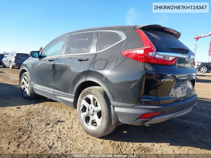 2019 Honda Cr-V VIN: 2HKRW2H87KH124347 Lot: 12083270