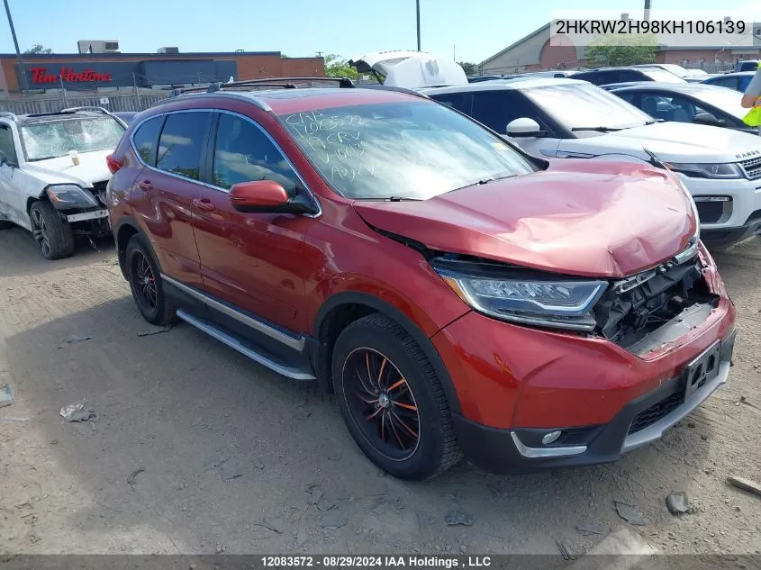 2019 Honda Cr-V VIN: 2HKRW2H98KH106139 Lot: 12083572