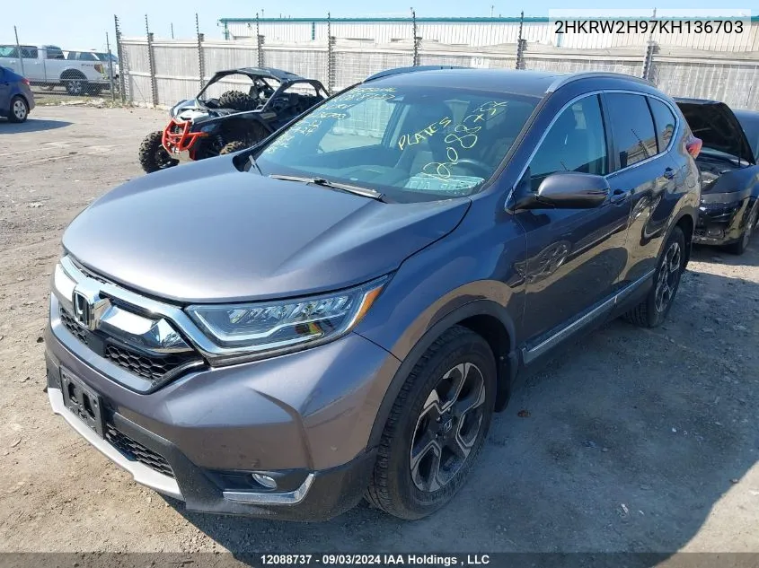 2019 Honda Cr-V VIN: 2HKRW2H97KH136703 Lot: 12088737