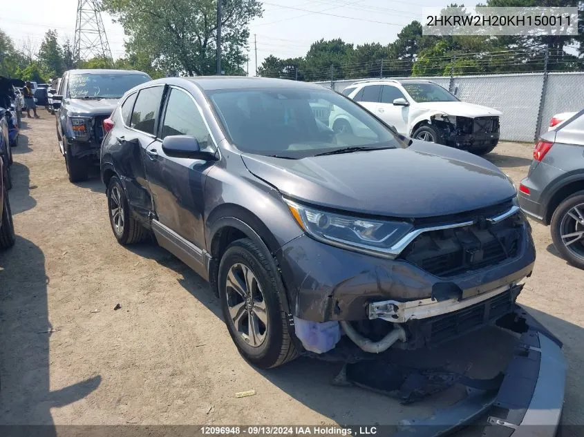 2019 Honda Cr-V VIN: 2HKRW2H20KH150011 Lot: 12096948