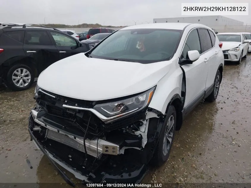 2019 Honda Cr-V VIN: 2HKRW2H29KH128122 Lot: 12097684