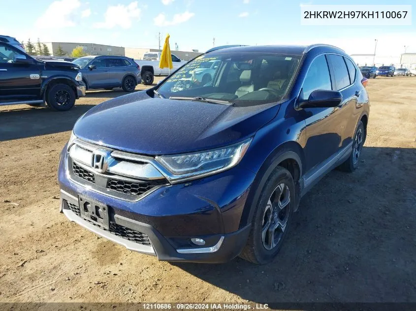 2019 Honda Cr-V Touring VIN: 2HKRW2H97KH110067 Lot: 12110686