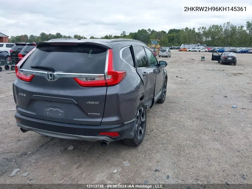 2019 Honda Cr-V VIN: 2HKRW2H96KH145361 Lot: 12113735