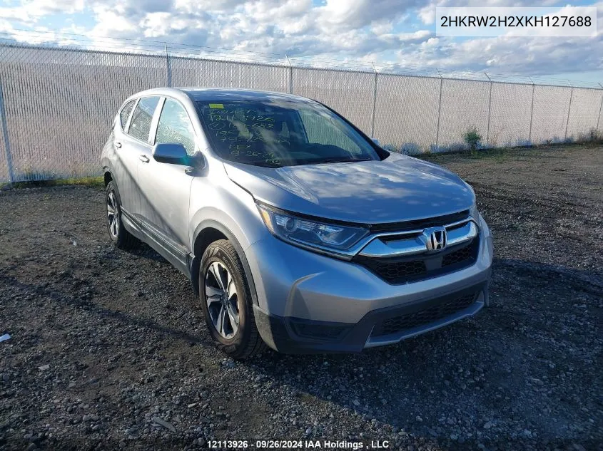 2019 Honda Cr-V VIN: 2HKRW2H2XKH127688 Lot: 12113926