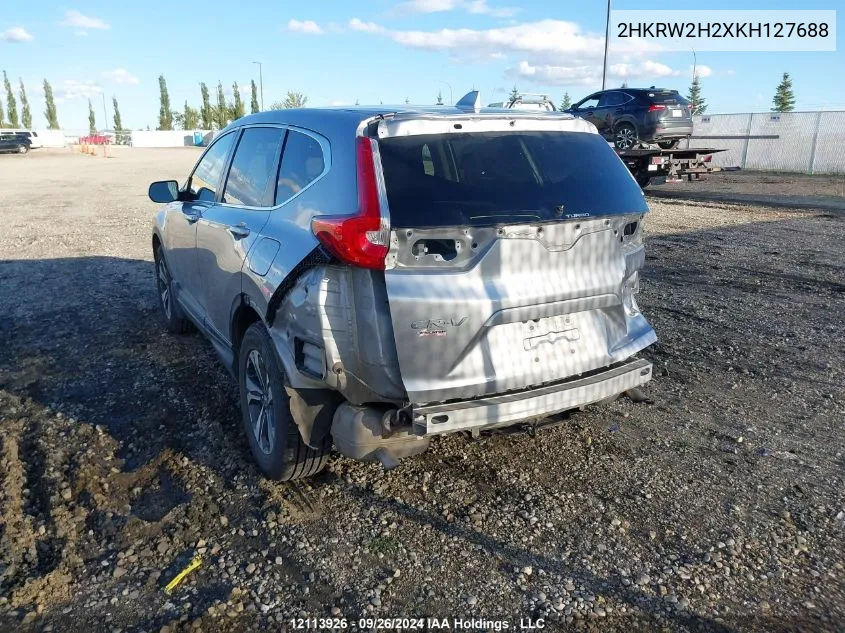 2019 Honda Cr-V VIN: 2HKRW2H2XKH127688 Lot: 12113926