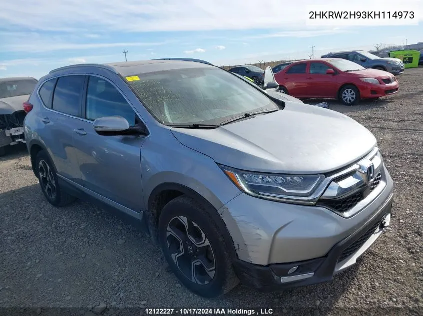 2019 Honda Cr-V VIN: 2HKRW2H93KH114973 Lot: 12122227