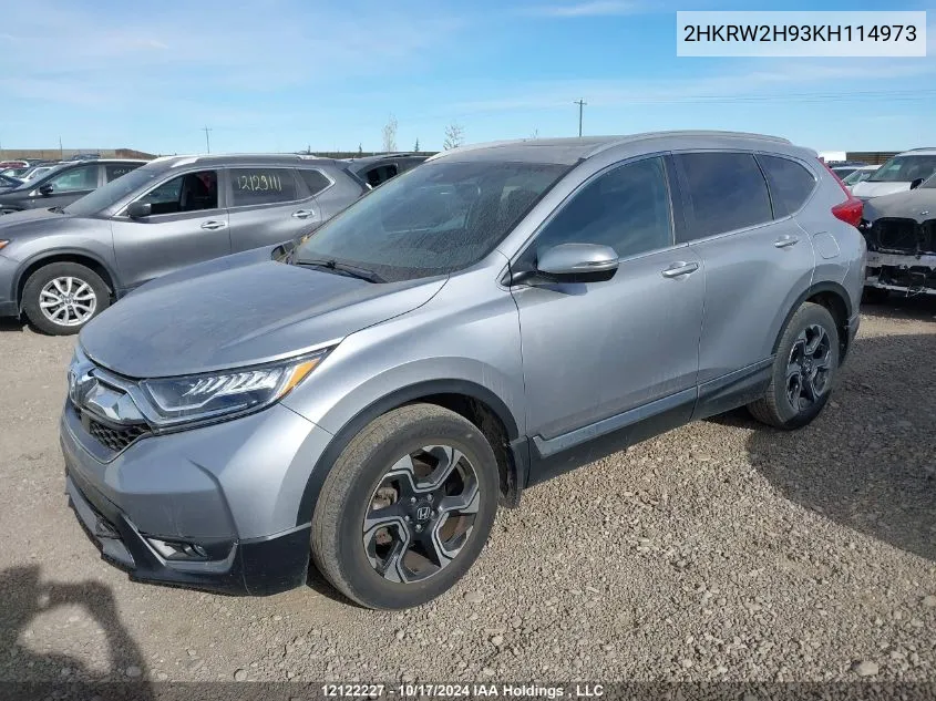 2019 Honda Cr-V VIN: 2HKRW2H93KH114973 Lot: 12122227