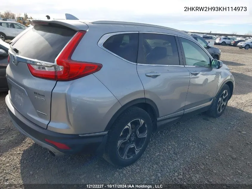 2019 Honda Cr-V VIN: 2HKRW2H93KH114973 Lot: 12122227