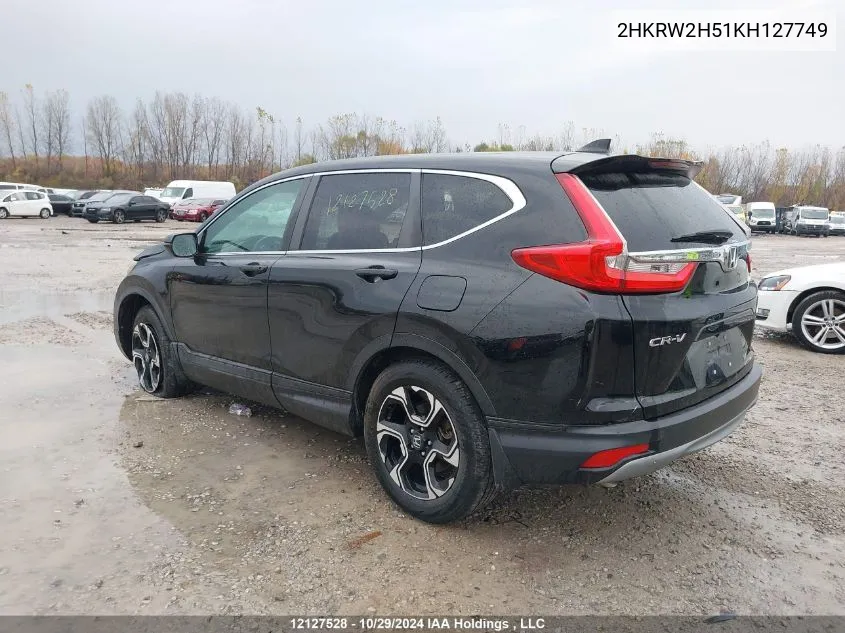 2019 Honda Cr-V VIN: 2HKRW2H51KH127749 Lot: 12127528