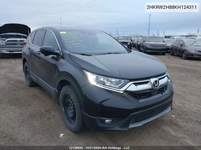 2019 Honda Cr-V VIN: 2HKRW2H88KH124311 Lot: 12128934