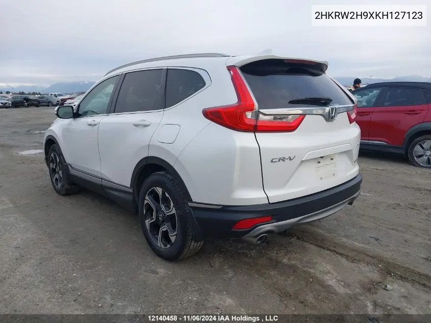 2019 Honda Cr-V VIN: 2HKRW2H9XKH127123 Lot: 12140458