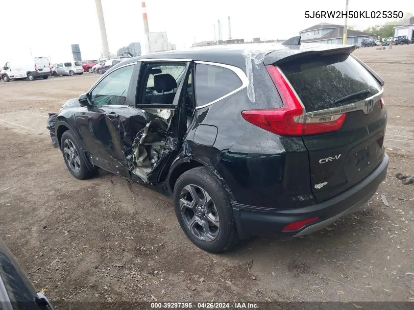 2019 Honda Cr-V Ex VIN: 5J6RW2H50KL025350 Lot: 39297395