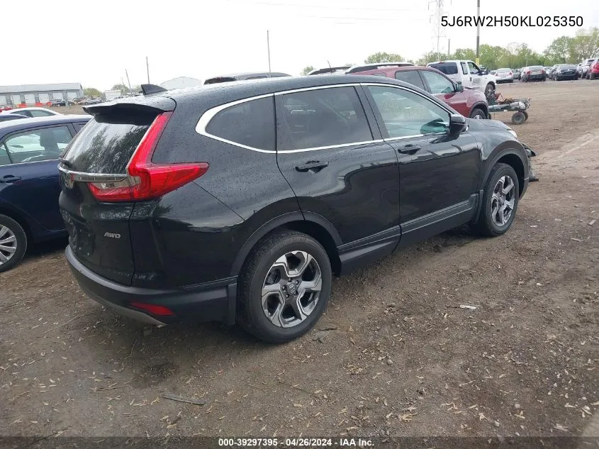 2019 Honda Cr-V Ex VIN: 5J6RW2H50KL025350 Lot: 39297395