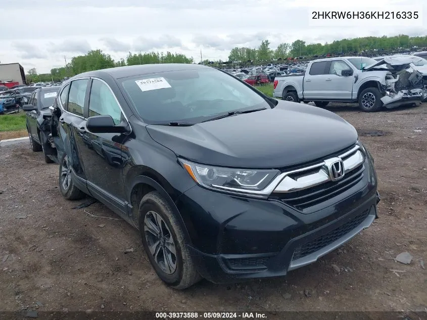 2019 Honda Cr-V Lx VIN: 2HKRW6H36KH216335 Lot: 39373588