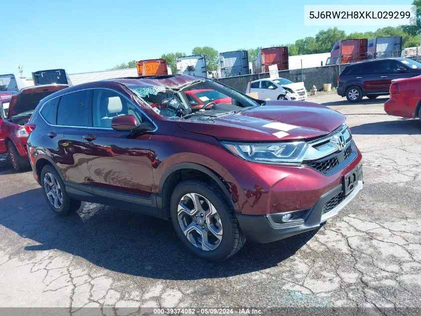 2019 Honda Cr-V Ex-L VIN: 5J6RW2H8XKL029299 Lot: 39374052