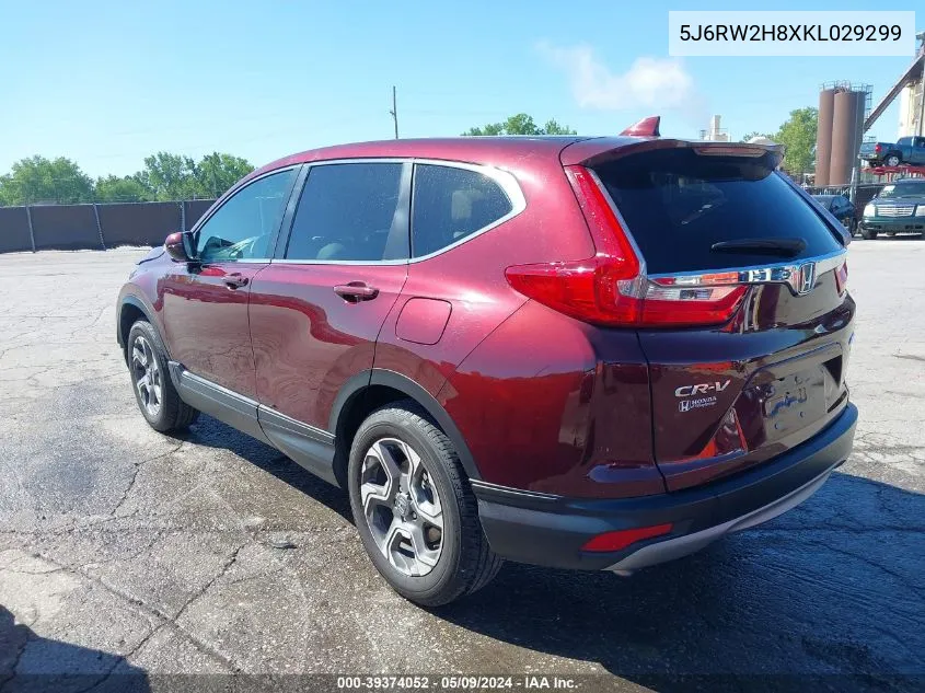 2019 Honda Cr-V Ex-L VIN: 5J6RW2H8XKL029299 Lot: 39374052