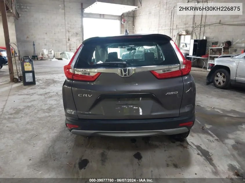 2019 Honda Cr-V Lx VIN: 2HKRW6H30KH226875 Lot: 39577780