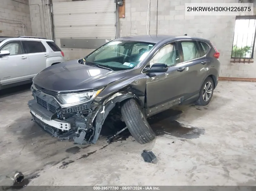 2019 Honda Cr-V Lx VIN: 2HKRW6H30KH226875 Lot: 39577780