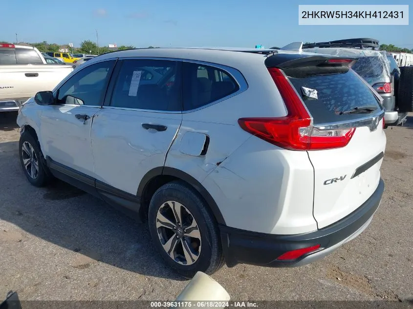 2HKRW5H34KH412431 2019 Honda Cr-V Lx