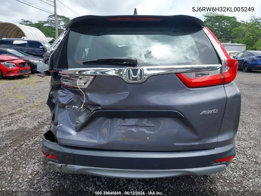 5J6RW6H32KL005249 2019 Honda Cr-V Lx