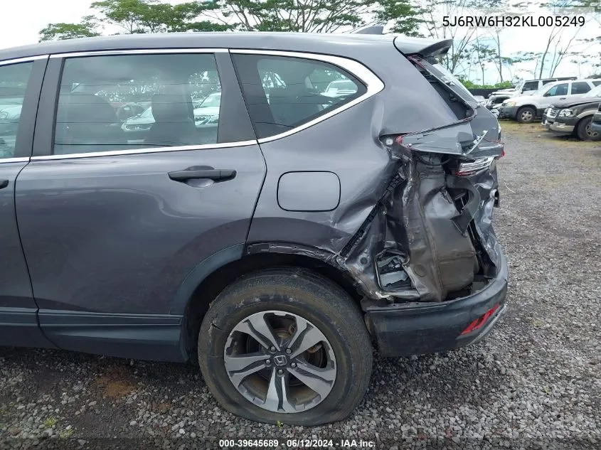 5J6RW6H32KL005249 2019 Honda Cr-V Lx