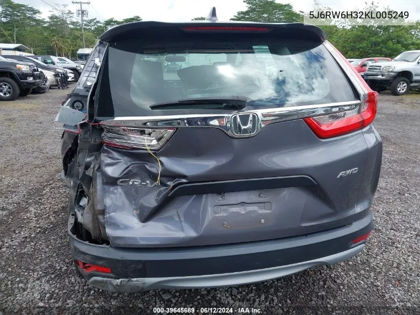 5J6RW6H32KL005249 2019 Honda Cr-V Lx