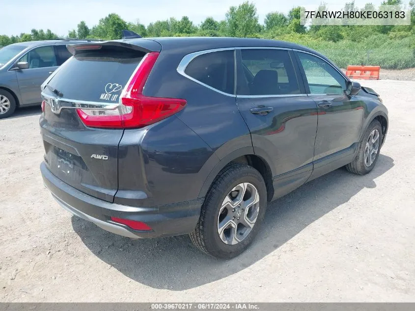 7FARW2H80KE063183 2019 Honda Cr-V Ex-L