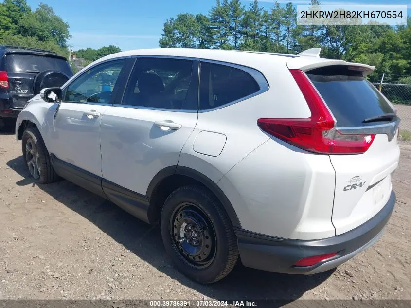 2HKRW2H82KH670554 2019 Honda Cr-V Ex-L