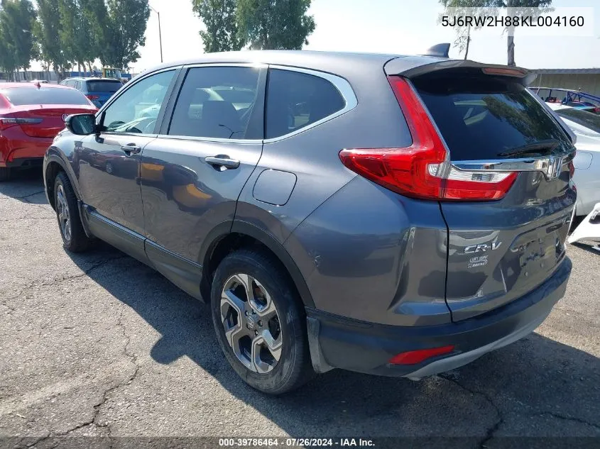 2019 Honda Cr-V Ex-L VIN: 5J6RW2H88KL004160 Lot: 39786464