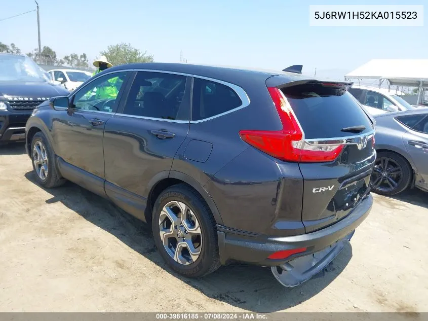 2019 Honda Cr-V Ex VIN: 5J6RW1H52KA015523 Lot: 39816185