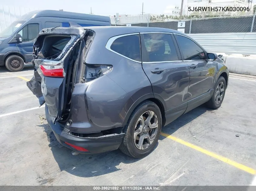 2019 Honda Cr-V Ex VIN: 5J6RW1H57KA030096 Lot: 39821892