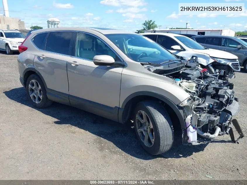 2019 Honda Cr-V Ex VIN: 2HKRW2H53KH613625 Lot: 39823693