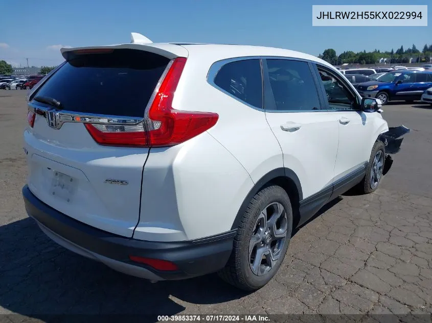 JHLRW2H55KX022994 2019 Honda Cr-V Ex