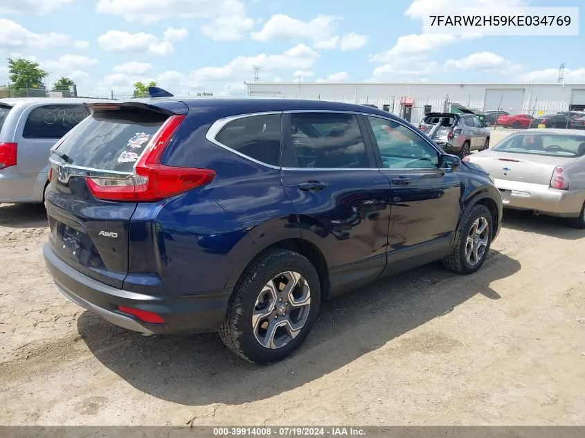 7FARW2H59KE034769 2019 Honda Cr-V Ex