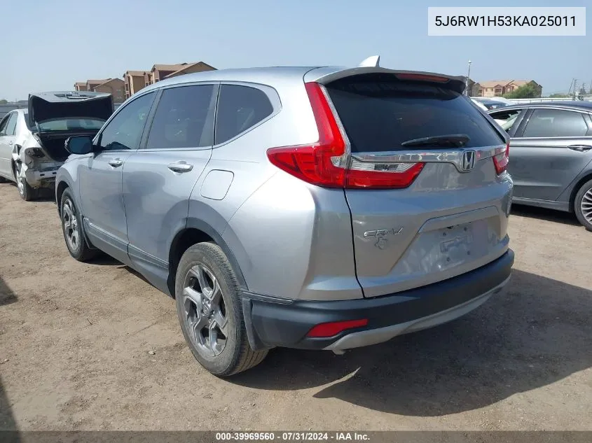 2019 Honda Cr-V Ex VIN: 5J6RW1H53KA025011 Lot: 39969560