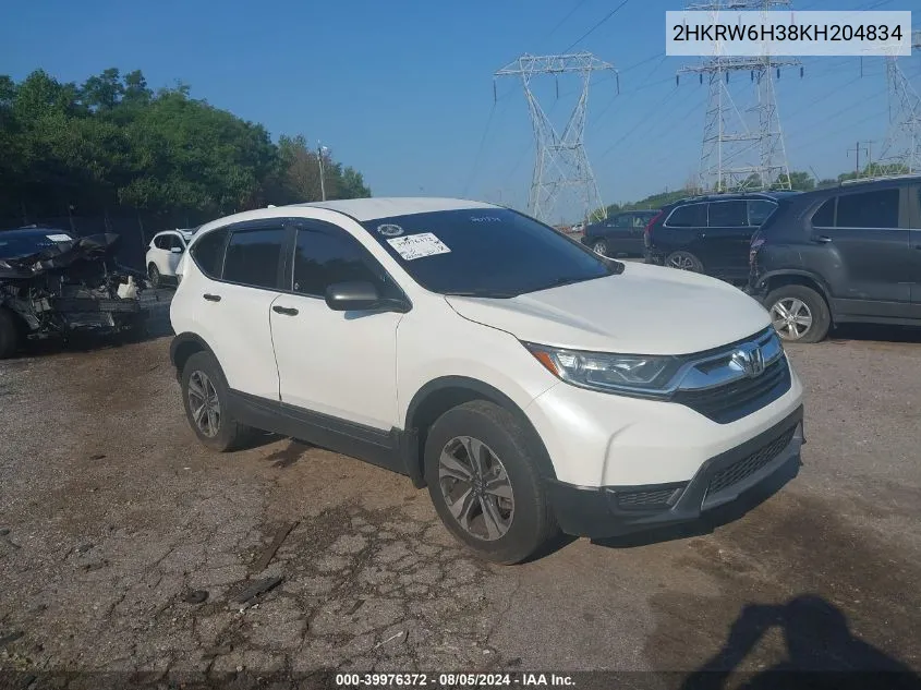 2HKRW6H38KH204834 2019 Honda Cr-V Lx