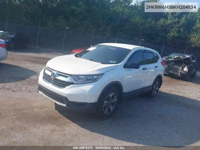 2HKRW6H38KH204834 2019 Honda Cr-V Lx