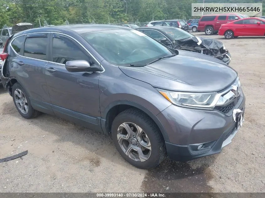 2019 Honda Cr-V Ex VIN: 2HKRW2H5XKH665446 Lot: 39993140