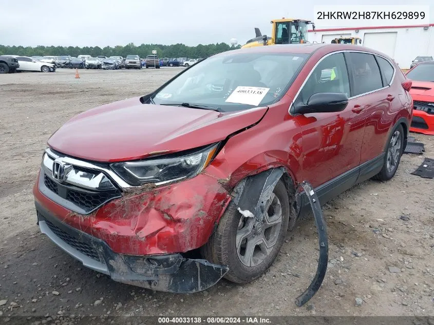 2HKRW2H87KH629899 2019 Honda Cr-V Ex-L