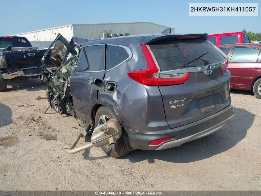 2019 Honda Cr-V Lx VIN: 2HKRW5H31KH411057 Lot: 40044210