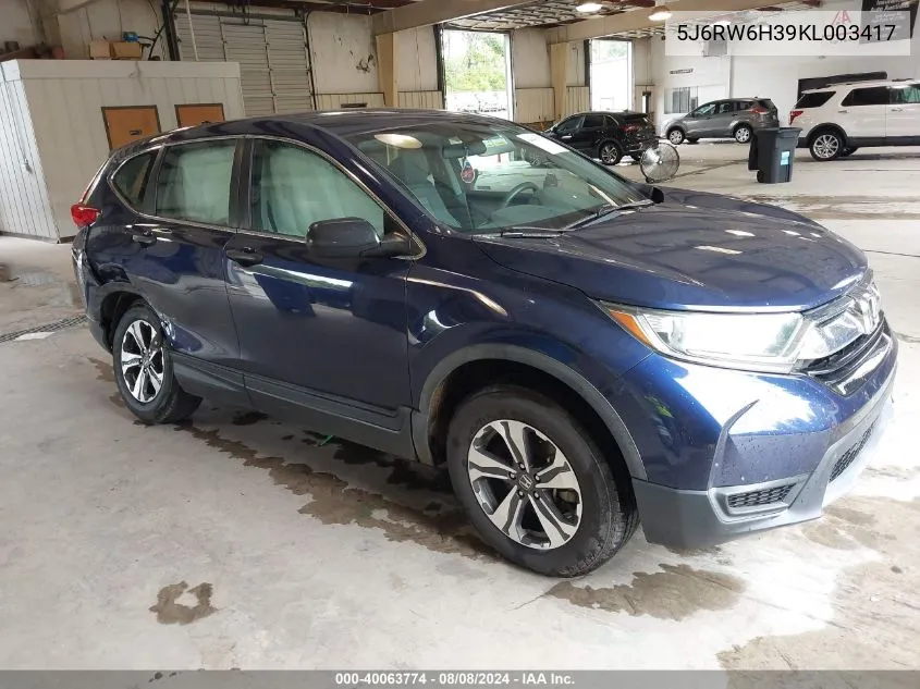 5J6RW6H39KL003417 2019 Honda Cr-V Lx