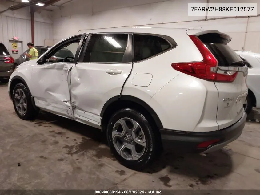 2019 Honda Cr-V Ex-L VIN: 7FARW2H88KE012577 Lot: 40068194