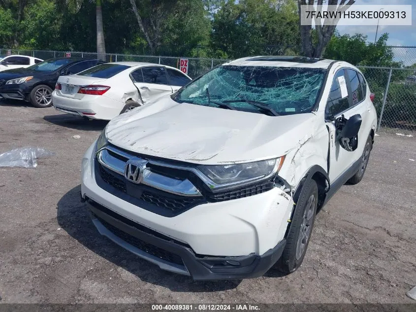 2019 Honda Cr-V Ex VIN: 7FARW1H53KE009313 Lot: 40089381