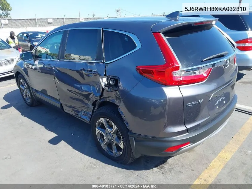 2019 Honda Cr-V Ex-L VIN: 5J6RW1H8XKA032810 Lot: 40103771