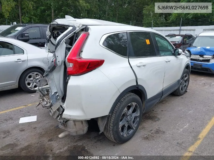 5J6RW2H56KL027698 2019 Honda Cr-V Ex